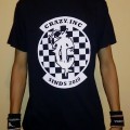 T-Shirt Crazy Inc Shield Checkerboard Black/White