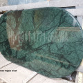 Meja marmer hijau oval 90 x 170 cm