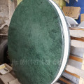 Meja bundar marmer hijau diameter 150 cm
