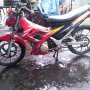 Jual Satria FU 150cc 2005 build up Merah