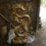 Patung Kayu Naga Finishing Emas