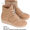 sepatu boot krem/cream model terbaru ( BL )
