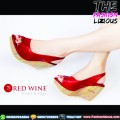 Sepatu Wedges Wanita Import - Red Wine BK230 Red