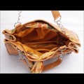 Tas Fashion Wanita - Brown Chain Rhombus Ribbon Bag