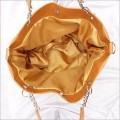 Tas Fashion Wanita - Brown Rhombus Chain Slingbag