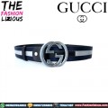 Gesper Branded - Gucci Rajut Stripe Navy White Line
