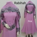 Gamis Rabiah + shawl pink
