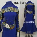 Gamis Rabiah + shawl Elektrik Blue