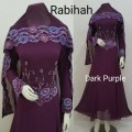 Gamis Rabiah + shawl Dark Purple