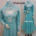 Gamis Khairiyah + shawl Baby blue