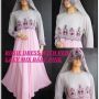 ROSIE DRESS WITH VEIL GREY MIX BABY PINK