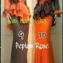 Dress peplum rose asha dark brown mix orange Iklan Usaha