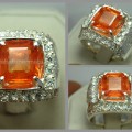 Batu Permata Breathtaking Orange SAFIR - SPC 039 + Sertifikat