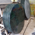Meja bulat marmer hijau diameter 100cm