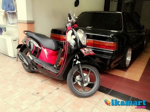 Jual Honda Scoopy FI 2013 Merah hitam Ex Cewe - Motor