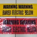 warning tape buried electric below under ground,pita peringatan