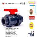 pvc true union ball valve socket npt sch80 3 inch epdm, cek kran