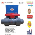 pvc true union ball valve socket soc sch80 1 1/4 inch epdm, cek kran
