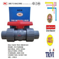 pvc true union ball valve socket soc sch80 1 inch epdm, cek kran