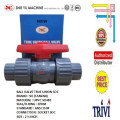 pvc true union ball valve socket soc sch80 2 1/2 inch epdm, cek kran
