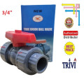 pvc true union ball valve socket soc sch80 3/4 inch epdm, cek kran