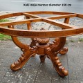 meja marmer bundar exstra besar, Diameter 150cm