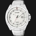 Citizen AW1401-50A Eco Drive White Dial Titanium Bracelet