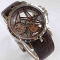 Roger Dubuis 2953 Silver Brown Leather Automatic