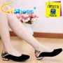 Sepatu Fashion Wanita - Black Floral Flat Shoes