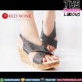 Sepatu Wedges Wanita Import - Red Wine BK200 Gray