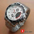 Jam Tangan Swiss Army Silver Cover White