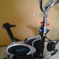 Orbitrek Plat 5 in 1  Sepeda Treadmill Fitness Besi Cross Trainer Bike Push Up Twister