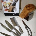 Master Knife Block Set  OX982 Pisau Gunting Stainless Baja Oxone Asli Pisau Daging