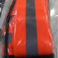 rompi karet orange,safety vest rubber reflective elastic V shape