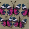 kupu kupu magnet import pink,butterfly dekorasi suvenir hiasan 3D merah muda