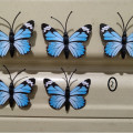 kupu kupu magnet import biru,butterfly dekorasi suvenir hiasan 3D