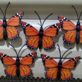 kupu kupu magnet import,butterfly dekorasi suvenir hiasan 3D orange2