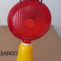 warning light solar traffic cone,lampu kerucut strobe light atas merah
