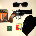 pistol Air gun...revolver & FN co2 made in lokal, peluru mimis silender 4,5 mm