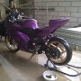 Kawasaki Ninja 250 2010 dark purple tapi merah modif low KM