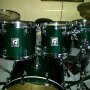 Dijual drum sonor S class & Pro warna hijau tua 7pc 