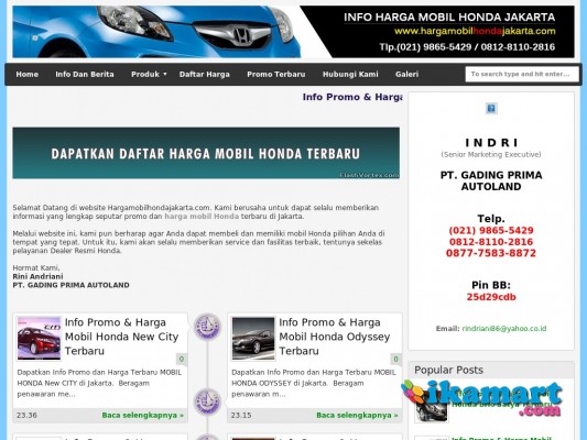 Info Harga Mobil Honda Terbaru : Dealer Mobil Honda Jakarta &amp; Promo Terbaru Mobil Honda Jakarta