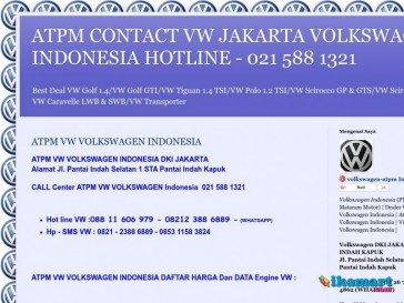 ATPM CONTACT VW JAKARTA VOLKSWAGEN INDONESIA HOTLINE - 021 588 1321