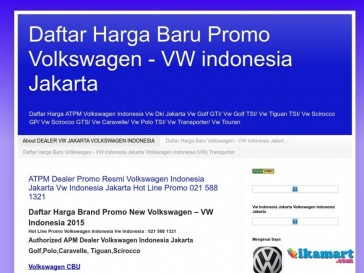 Daftar Harga Baru Promo Volkswagen - VW indonesia Jakarta