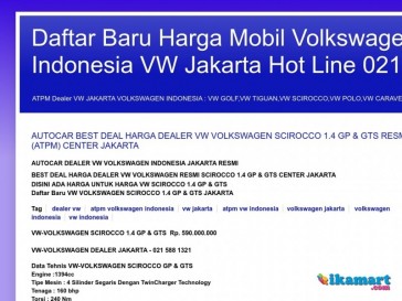 Daftar Baru Harga Mobil Volkswagen Indonesia  VW Jakarta Hot Line 021 588 1321