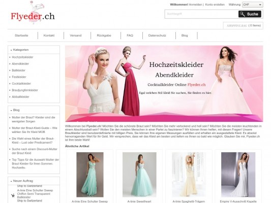Abendkleider, Hochzeitskleider - Flyeder.ch