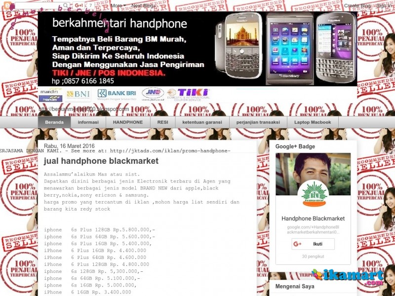 Jual HandPhone BlackMarket