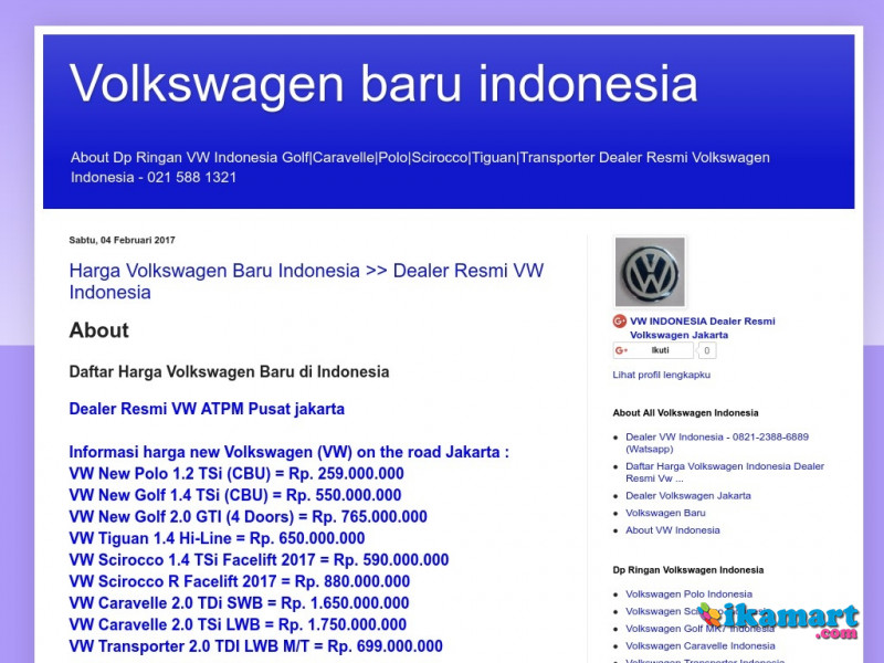 Volkswagen baru indonesia