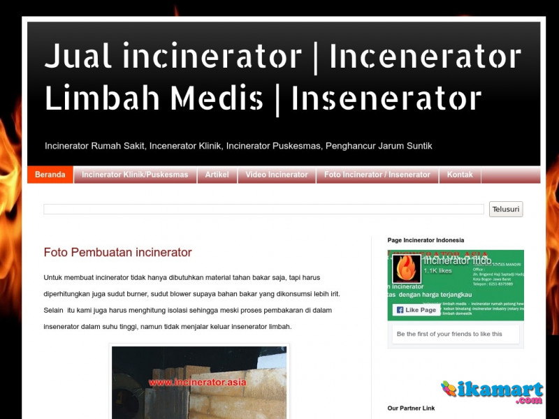Jual incinerator |  Incenerator Limbah  Medis | Insenerator