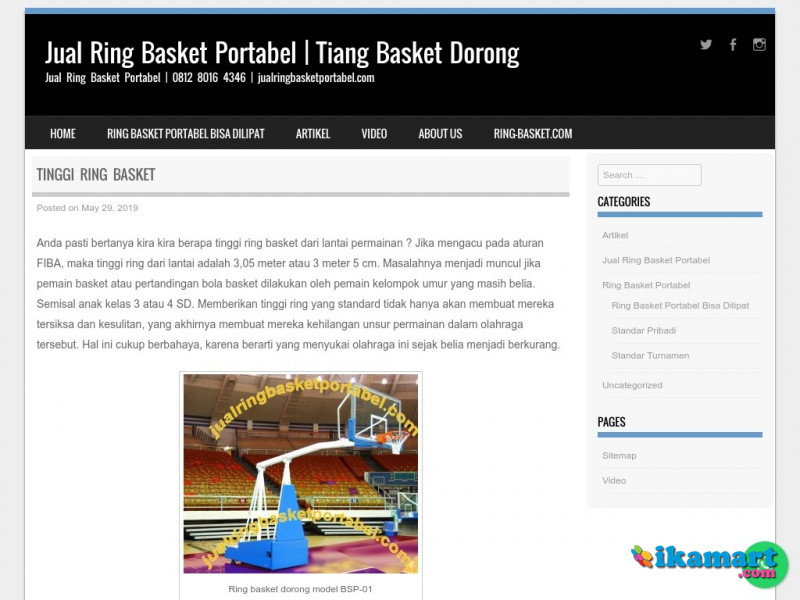 Jual Ring Basket Portabel | Tiang Basket Dorong - Jual Ring Basket Portabel | 0812 8016 4346 | jualringbasketportabel.com